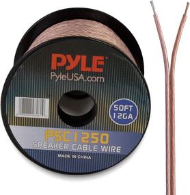 img 3 attached to Pyle 50ft 12 Gauge Speaker Wire - High-Quality Copper Cable on Spool for Seamless Audio Stereo Connection to Amplifier, Surround Sound System, TV Home Theater, and Car Stereo - PSC1250