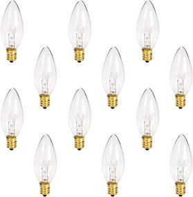 img 2 attached to Holiday Joy - Crystal Clear Torpedo Tip Candelabra Replacement Bulbs - Ideal for Electric Window Candle Lamps - 7W - 120 Volts - E12 (Set of 12)