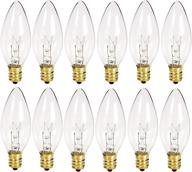 holiday joy - crystal clear torpedo tip candelabra replacement bulbs - ideal for electric window candle lamps - 7w - 120 volts - e12 (set of 12) логотип