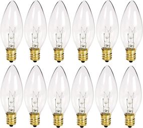 img 4 attached to Holiday Joy - Crystal Clear Torpedo Tip Candelabra Replacement Bulbs - Ideal for Electric Window Candle Lamps - 7W - 120 Volts - E12 (Set of 12)