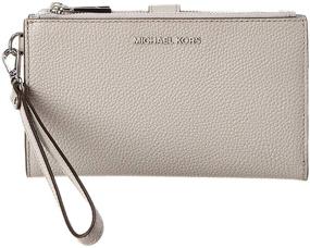 img 3 attached to 👜 Stylish and Functional: Michael Kors Double Zip Wristlet in Pearl Grey - One Size