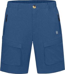 img 4 attached to 🩳 Stretchy Quick-Dry Cargo Shorts for Men by Little Donkey Andy - Ideal for Hiking, Camping, and Traveling