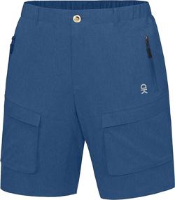 img 3 attached to 🩳 Stretchy Quick-Dry Cargo Shorts for Men by Little Donkey Andy - Ideal for Hiking, Camping, and Traveling