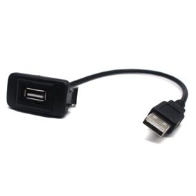 img 4 attached to MOTONG USB Power Port Socket Adapter for Toyota VIGO | Confirm Dashboard Hole Size (42 22mm)