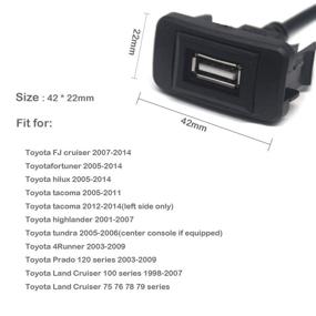 img 3 attached to MOTONG USB Power Port Socket Adapter for Toyota VIGO | Confirm Dashboard Hole Size (42 22mm)