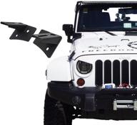 🔦 xprite lower steel windshield hinge corner brackets mounting for led spot flood lights on 2007-2018 jeep wrangler jk - shop now! logo