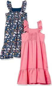 img 2 attached to 👗 Optimized Search: Amazon Essentials Sleeveless Woven Dresses for Girls