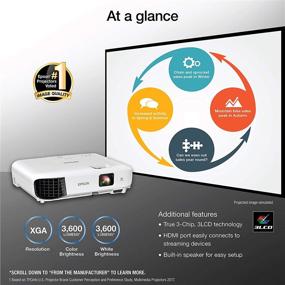 img 3 attached to Epson EX3280 XGA Projector, 3LCD, 3,600 Lumens Color & White Brightness, HDMI, Built-in Speaker, 15,000:1 Contrast Ratio