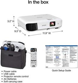 img 1 attached to Epson EX3280 XGA Projector, 3LCD, 3,600 Lumens Color & White Brightness, HDMI, Built-in Speaker, 15,000:1 Contrast Ratio