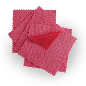 img 4 attached to 🧼 5 Pack Microfiber Kitchen Towels Set, Dish Cloths for Washing, Cleaning, Drying - Red, 10” x 10”"