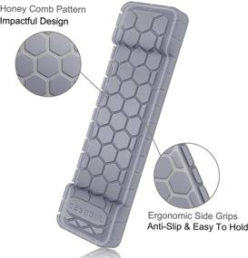 img 1 attached to Fintie Protective Case For Apple TV 2 3 Remote Controller - CaseBot (Honey Comb Series) Light Weight (Anti Slip) Shock Proof Silicone Sleeve Cover Television & Video