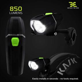 img 3 attached to 🚲 Introducing Bright Eyes: Powerful 850 LUMENS Bike Light with 4+ Hour High Beam, USB Rechargeable - Rubber & GoPro Mount Options - Small, Light & Bright - Includes Free Taillight