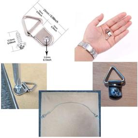 img 1 attached to 🖼️ Creative Non-Trace Picture Hangers - 100 Pack Triangle Ring Shape Nail Hangers for Home Decoration