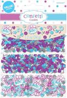 🎉 amscan gender reveal confetti, unisex, blue/pink, one size logo