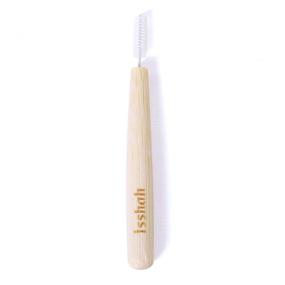 img 3 attached to 🌿 Isshah Биоразлагаемые зубные щетки с бамбуковой ручкой: глубокая чистка зубочисткой, размер 1 (0,45 мм), 40 штук