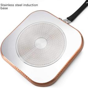 img 1 attached to 🍳 Copper Non-Stick Griddle Pan: Ecolution Impressions Hammered Cookware, Dishwasher Safe, 11 Inch