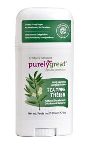 img 2 attached to 🌿 Purelygreat Natural Deodorant Stick - Tea Tree - EWG Verified - Vegan, Cruelty Free - Aluminum & Paraben-Free - With Essential Oils