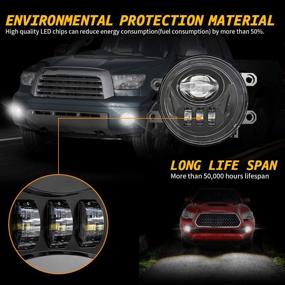 img 2 attached to 🚗 Enhance visibility in your vehicle with 4X4FLSTC DOT Approved LED Fog Lights Assembly: Compatible with Tacoma 2016-2019, 4Runner 2014-2019, Camry 2007-2014, Corolla 2009-2013 (1 Pair)