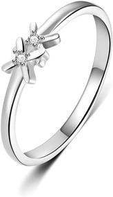img 3 attached to 💎 Stylish and Sparkling: BORUO Sterling Zirconia Comfort Wedding Boys' Jewelry