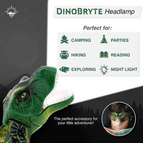 img 3 attached to DinoBryte LED Headlamp - 🦖 T-Rex Dinosaur Headlamp for Kids and Adults