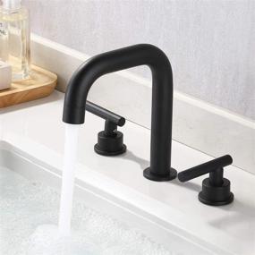 img 4 attached to 💦 Stylish and Functional KES 8 Inch Widespread Bathroom Faucet: L4317LF BK