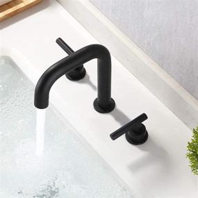 img 1 attached to 💦 Stylish and Functional KES 8 Inch Widespread Bathroom Faucet: L4317LF BK