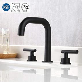 img 2 attached to 💦 Stylish and Functional KES 8 Inch Widespread Bathroom Faucet: L4317LF BK