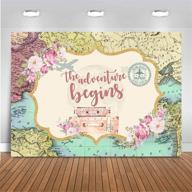 🌍 mocsicka adventure awaits backdrop: travel-themed baby shower party decorations- 7x5ft vinyl dessert table background with photobooth prop логотип