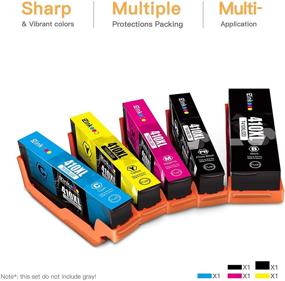 img 2 attached to 🖨️ E-Z Ink (TM) 5 Pack Remanufactured Ink Cartridge Replacement for Epson 410XL 410 XL T410XL - Compatible with Expression XP-630 XP-7100 XP-830 XP-640 XP-530 (Black, Cyan, Magenta, Yellow, Photo Black)