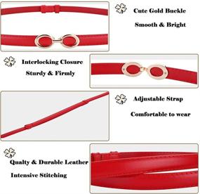 img 3 attached to ALAIX Womens Leather Adjustable Waistband Women's Accessories