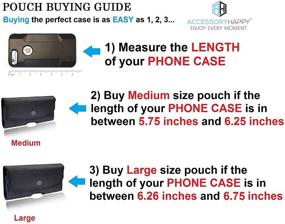 img 3 attached to High Quality Military Grade Phone Holster for Men - Belt Case with Loop & Magnetic Pouch - Nylon Clip Cell Phone Holster Fit for Android Galaxy, iPhone 12 Pro Max, 6+, 7 Plus, 8 Plus - Perfect Holster for Commuter Case (Large)