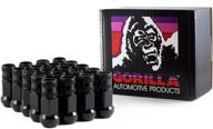 🦍 gorilla automotive 45088bc-20 black 1/2-inch thread size forged steel lug nut with chrome finish, open end design (pack of 20) logo