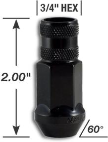 img 1 attached to 🦍 Gorilla Automotive 45088BC-20 Black 1/2-Inch Thread Size Forged Steel Lug Nut with Chrome Finish, Open End Design (Pack of 20)