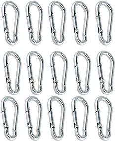 img 4 attached to 🔗 Mydio 16-Piece Set of Silver Spring Snap Hook Stainless Steel 304 Keychain Clips