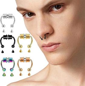 img 1 attached to Magnetic Septum Piercing Horseshoe Stainless