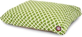 img 4 attached to Bamboo Print Rectangular Pet Bed: Majestic Comfort for Your Furry Friend