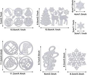 img 3 attached to Pack of 5 Xmas Flower Metal Cutting Dies: 24 Styles for Carbon Steel Embossing of Merry Christmas Snowflakes, Deer, Xmas Tree - DIY Craft Die Cuts for Handmade Albums, Photo Cards, Paper Crafts, Envelopes, and Gifts