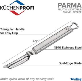 img 3 attached to Kuchenprofi Parma Vegetable Peeler: Premium 18/10 Stainless Steel for Effortless Peeling