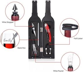 img 1 attached to 🍷 Kato Wine Opener Gift Set: Corkscrew, Stopper, Pourer & More - Perfect Valentine's Day Gift