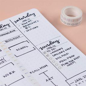 img 1 attached to Erin Condren Designer Washi Tape Duo: Checklist & Hourly Layouts - 2 Rolls, 16ft Each