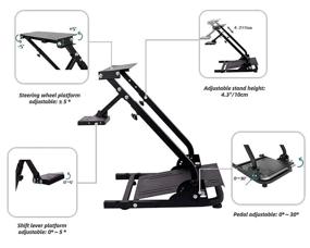 img 2 attached to 🎮 G920 Racing Wheel Stand Pro with Shifter Mount for Logitech G27 G25 G29 - Steering Gaming Wheel Stand with Pedal Mount (Wheel & Pedals NOT Included)