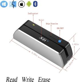 img 2 attached to 🔮 Revolutionizing VIP Services: MISIRI X6BT Bluetooth Mag Card Reader Writer Encoder