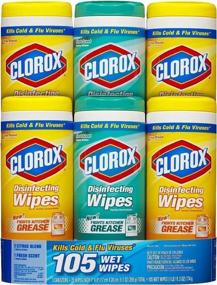 img 1 attached to 🧼 Clorox Company White Disinfecting Wipes, 3-Pack (2 Cases)