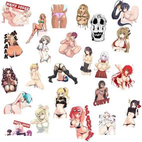 img 3 attached to 🔥 40pcs Anime Sexy Girl Stickers: Waterproof Laptop Decals for Adults, Water Bottle, Skateboard, Car, Bike, Motorcycle - Luggage & Trolley Case Decoration