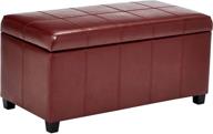 🔴 stylish and functional first hill fhw bench collection rectangular storage ottoman in radiant radicchio red logo
