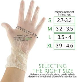 img 3 attached to 🧤 Allergy-Free Latex-Free Plasticpro Disposable Vinyl Gloves, Clear - 100 Pack