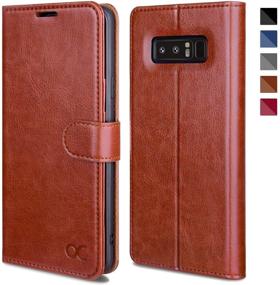img 4 attached to 📱 OCASE Galaxy Note 8 Wallet Case - TPU Shockproof Protective Cover with Card Slot, Kickstand, Magnetic Closure - Genuine Leather Flip Cover for Samsung Galaxy Note8 (Brown)