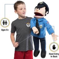 👮 policeman peach ventriloquist puppet: your ultimate law enforcement companion!" logo