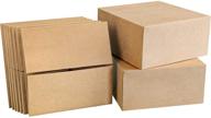 📦 15-pack of 8 x 8 x 4 brown paper gift boxes with lids - perfect for gifts, crafting, cupcakes logo