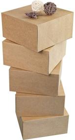 img 1 attached to 📦 15-Pack of 8 x 8 x 4 Brown Paper Gift Boxes with Lids - Perfect for Gifts, Crafting, Cupcakes